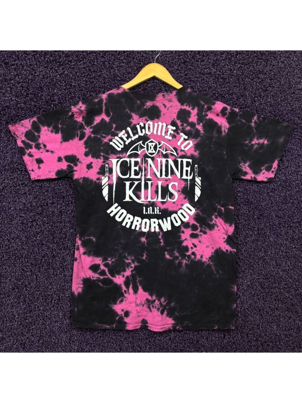 Ice Nine Kills Welcome To Horrorwood Tie-Dye T-Shirt Size Large